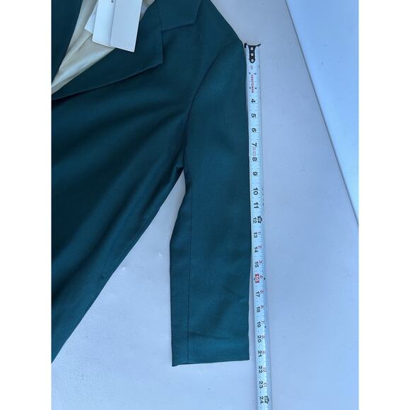 Samuji Long Jacket Blazer Hunter Green Old Money Size 36 (XS/S) ITALY MSRP $700 - Picture 8 of 10